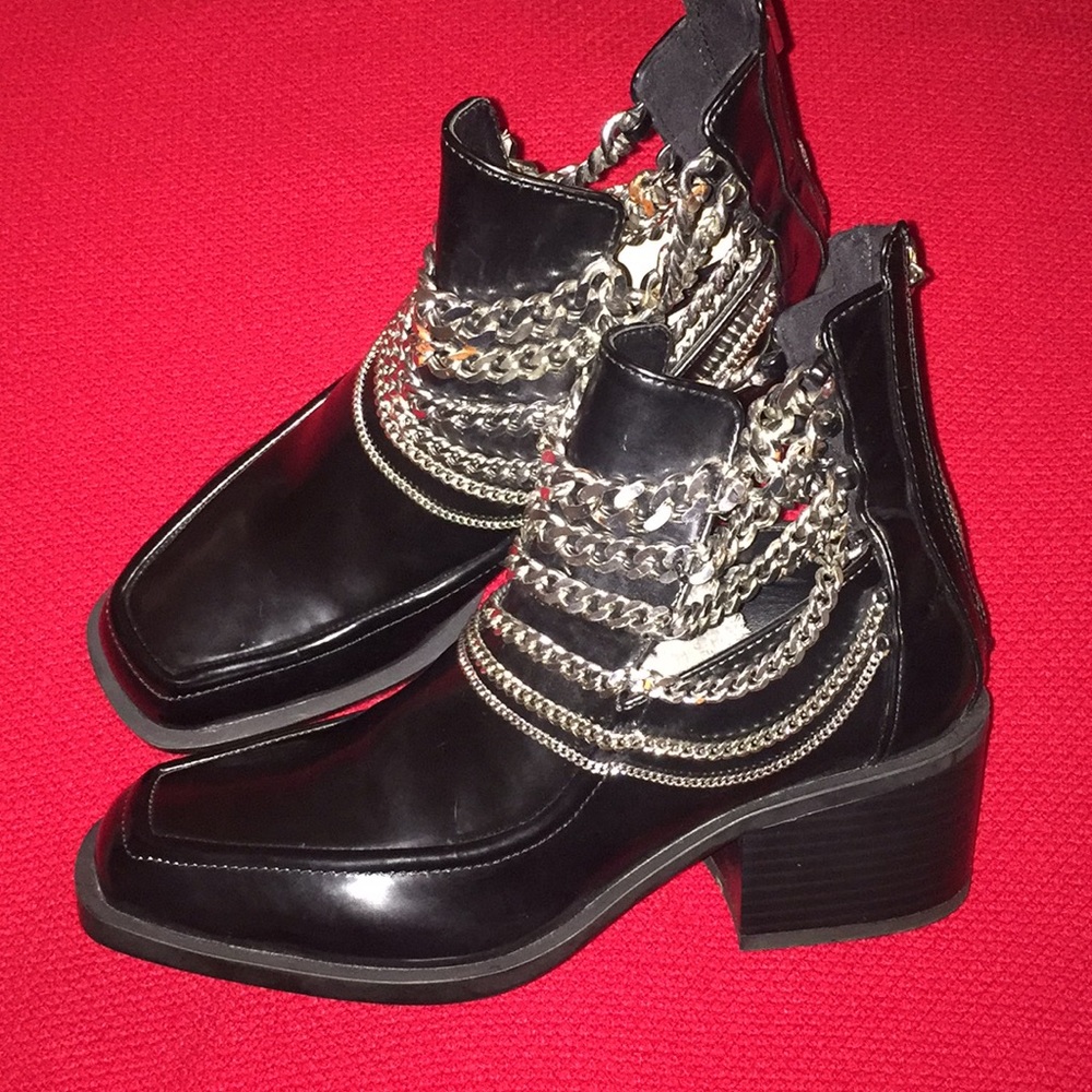 Zara Trafaluc Limited Edition Chain Ankle Boots